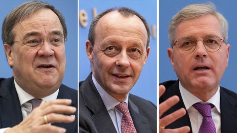 Die drei CDU-Kandidaten Armin Laschet - Friedrich Merz - Norbert Röttgen