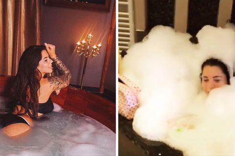Unfreiwilliges Schaumbad: Jenny Frankhauser zeigt, dass Instagram-Fotos sehr trügerisch sein können
