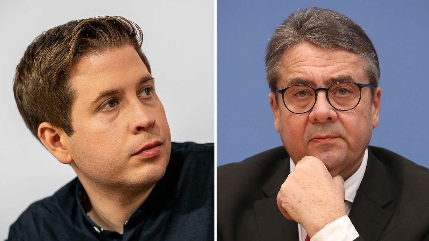 Kombo aus Kevin Kühnert und Sigmar Gabriel