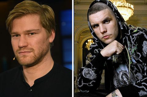 Eine Kombo aus Shahak Shapira (links) und Fler (rechts)