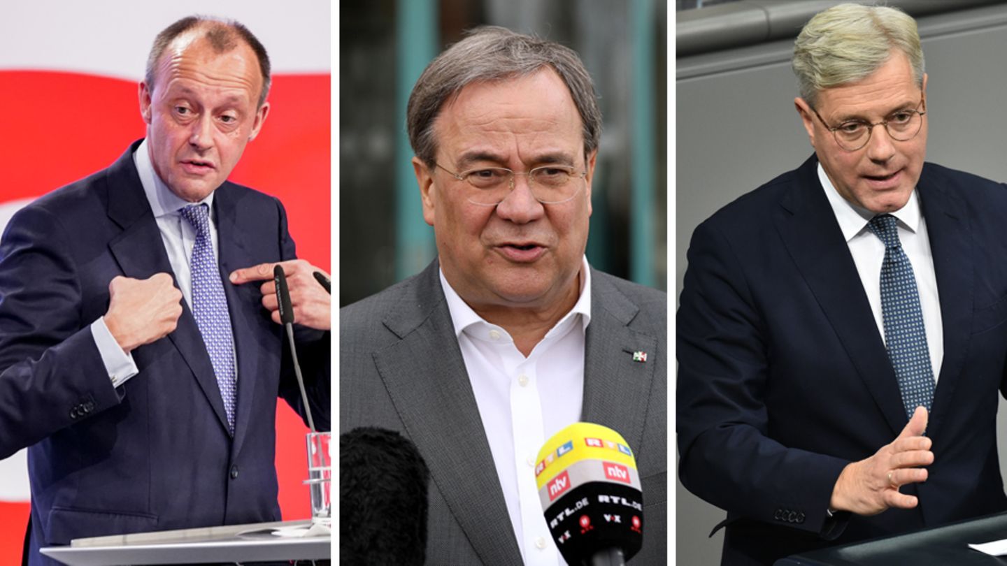 Von links: Friedrich Merz, Armin Laschet und Norbert Röttgen