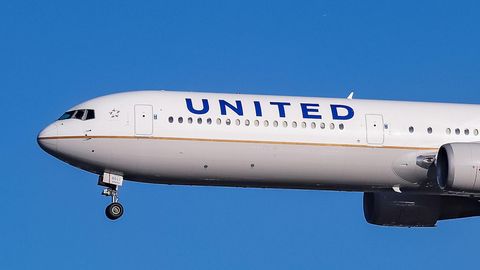 Eine Boieng 767 von United Airlines