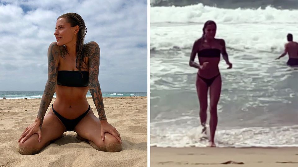 Sophia Thomalla am Strand Sophia Thomalla am Strand