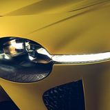 Auch die Scheinwerferhöhlen sind extravagant gestaltet