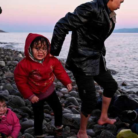 Flüchtlinge erreichen die Insel Lesbos