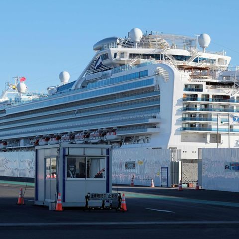Die Diamond Princess steht im Hafen von Yokohama