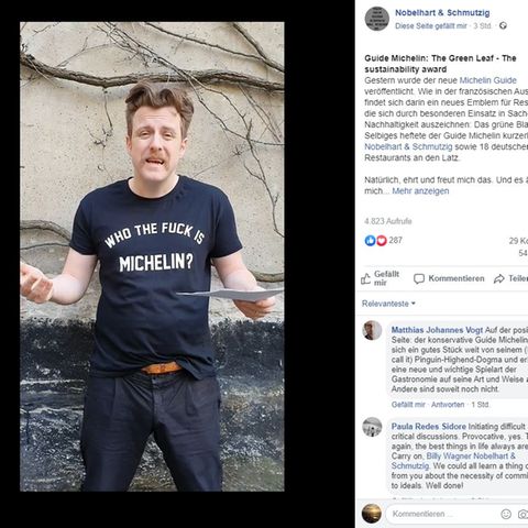 Billy Wagner, Inhaber des Berliner Restaurants "Nobelhart & Schmutzig", kritisiert die neue Auszeichnung des Guide Michelin. 