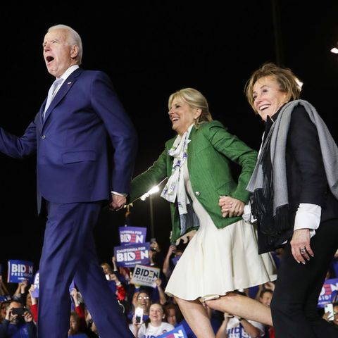 Joe Biden am "Super Tuesday" mit Ehefrau Jill und Schwester Valerie