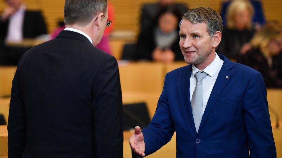 Thüringen: Höcke kritisiert Ramelow für Verweigern des Handschlags