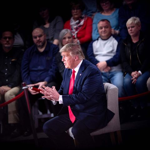 US-Präsident Donald Trump beim "Town Hall"-Gespräch von Fox News