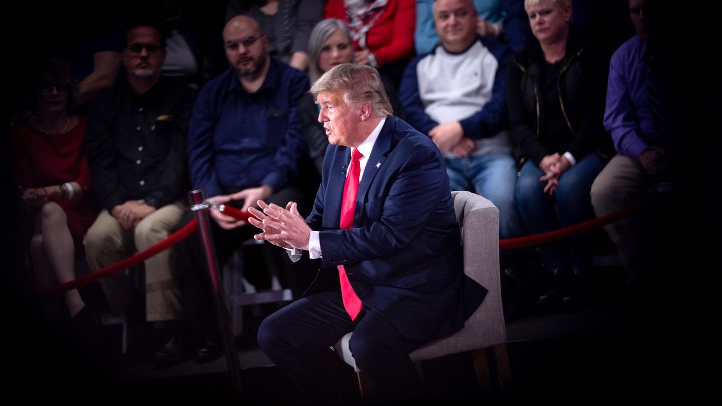 US-Präsident Donald Trump beim "Town Hall"-Gespräch von Fox News
