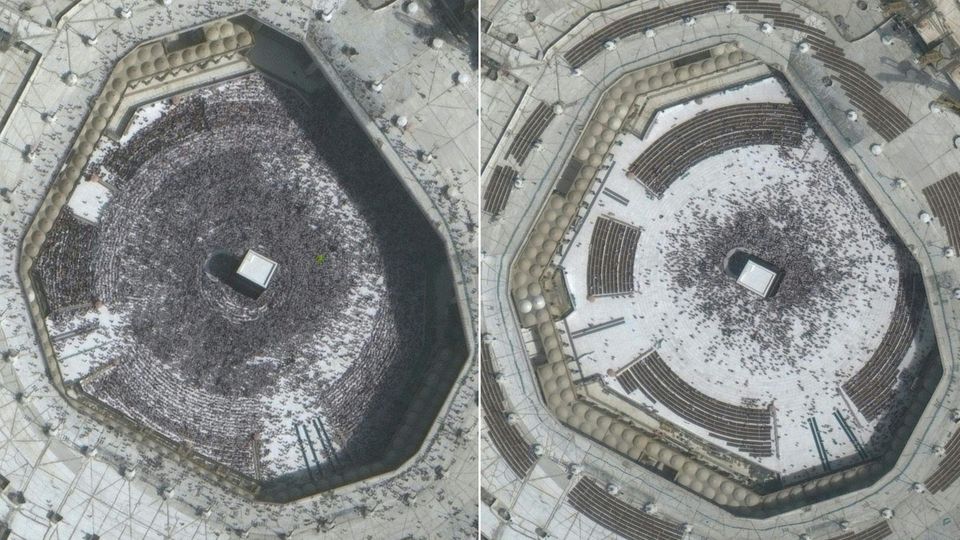 Wegen Coronavirus: Die Menschenmassen um den Kaaba in Mekka sind deutlich kleiner