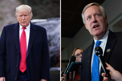 US-Präsident Donald Trump (l.) und sein neuer Stabschef Mark Meadows