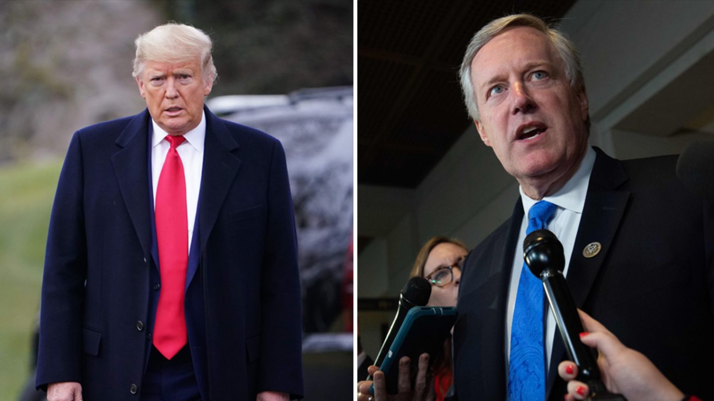 US-Präsident Donald Trump (l.) und sein neuer Stabschef Mark Meadows