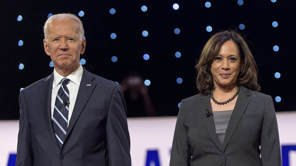 Joe Biden (l.) und Kamala Harris