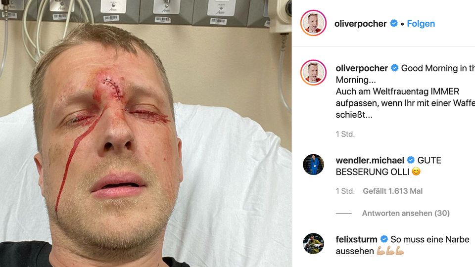 Oliver Pocher Instagram Jagdunfall