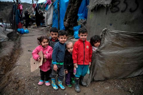 Kinder im Flüchtlingslager Moria