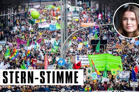 Teilnehmer einer "Fridays for Future"-Demonstration in Hamburg
