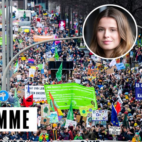 Teilnehmer einer "Fridays for Future"-Demonstration in Hamburg