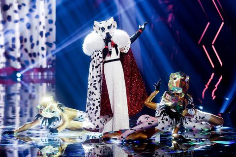 Die Figur "Der Dalmatiner" steht in der Prosieben-Show "The Masked Singer" auf der Bühne