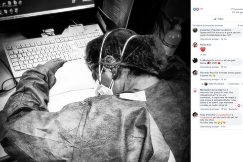 Das Bild der Krankenschwester Elena Pagliarini sorgte für Bestürzung in Italien.