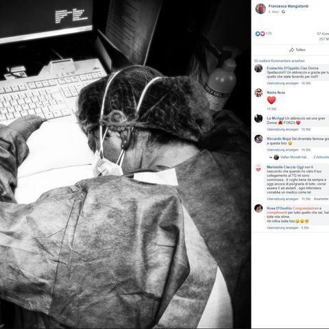 Das Bild der Krankenschwester Elena Pagliarini sorgte für Bestürzung in Italien.