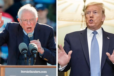 Bernie Sanders (l.) wollte Donald Trump aus dem Weißen Haus schmeißen