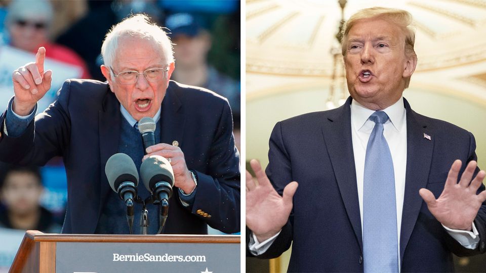 Bernie Sanders (l.) wollte Donald Trump aus dem Weißen Haus schmeißen Bernie Sanders (l.) wollte Donald Trump aus dem Weißen Haus schmeißen