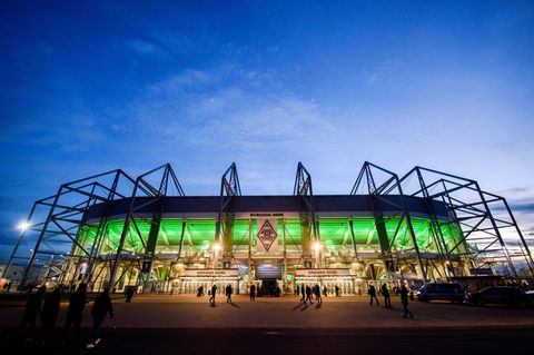 Das Stadion Borussia-Park in Mönchengladbach