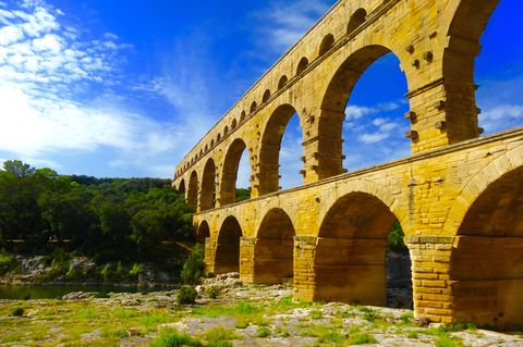 Der Pont du Gard war Teil einer etwa 50 km langen Wasserleitung.