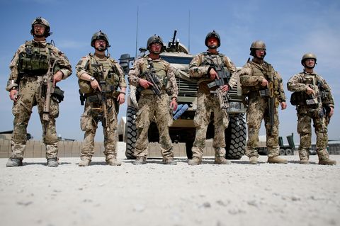 Soldaten der Bundeswehr im Feldlager in Kundus (Afghanistan)
