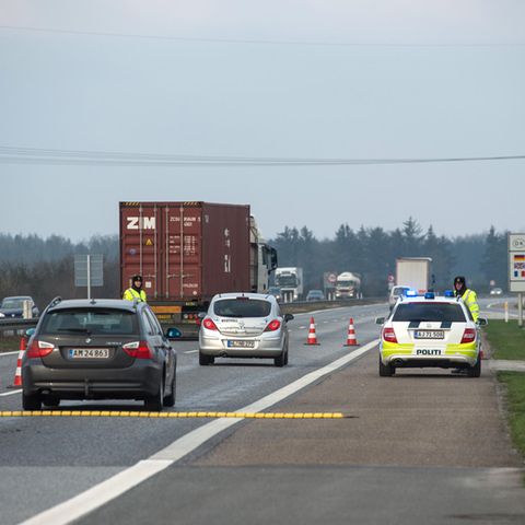 Der dänisch-deutsche Grenzübergang bei Ellund