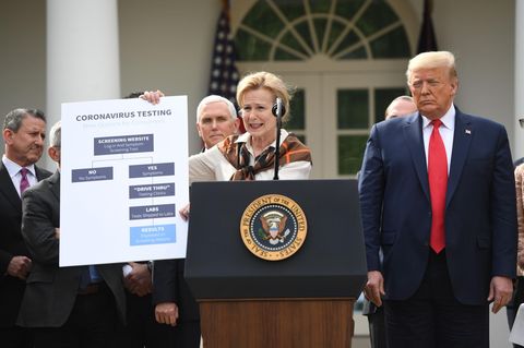 Coronavirus: US-Präsident Donald Trump und Beauftragte für die Corona-Bekämpfung Debbie Birx