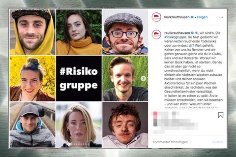 Aktivist Raul Krauthausen teilt auf Instagram Bilder von Menschen, die Teil der Corona-Risikogruppe sind