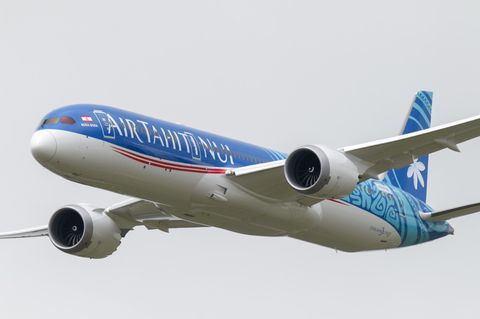 15.713 Kilometer nonstop: Eine Boeing 787-9 von Air Tahiti Nui legte die Strecke zwischen Papeete und Paris in 16 Stunden und 14 Minuten zurück.