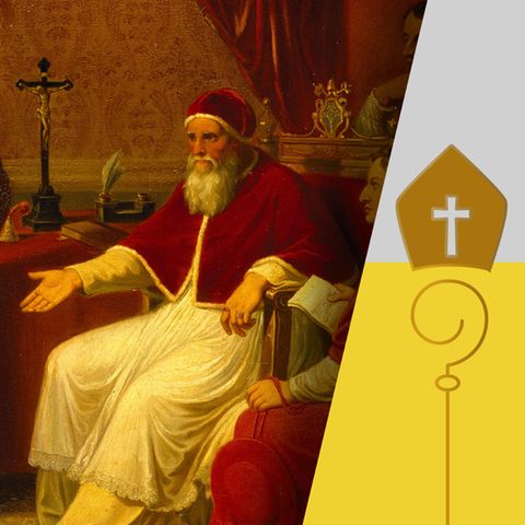 Donato Bramanti stellt Papst Julius II. Raffael vor