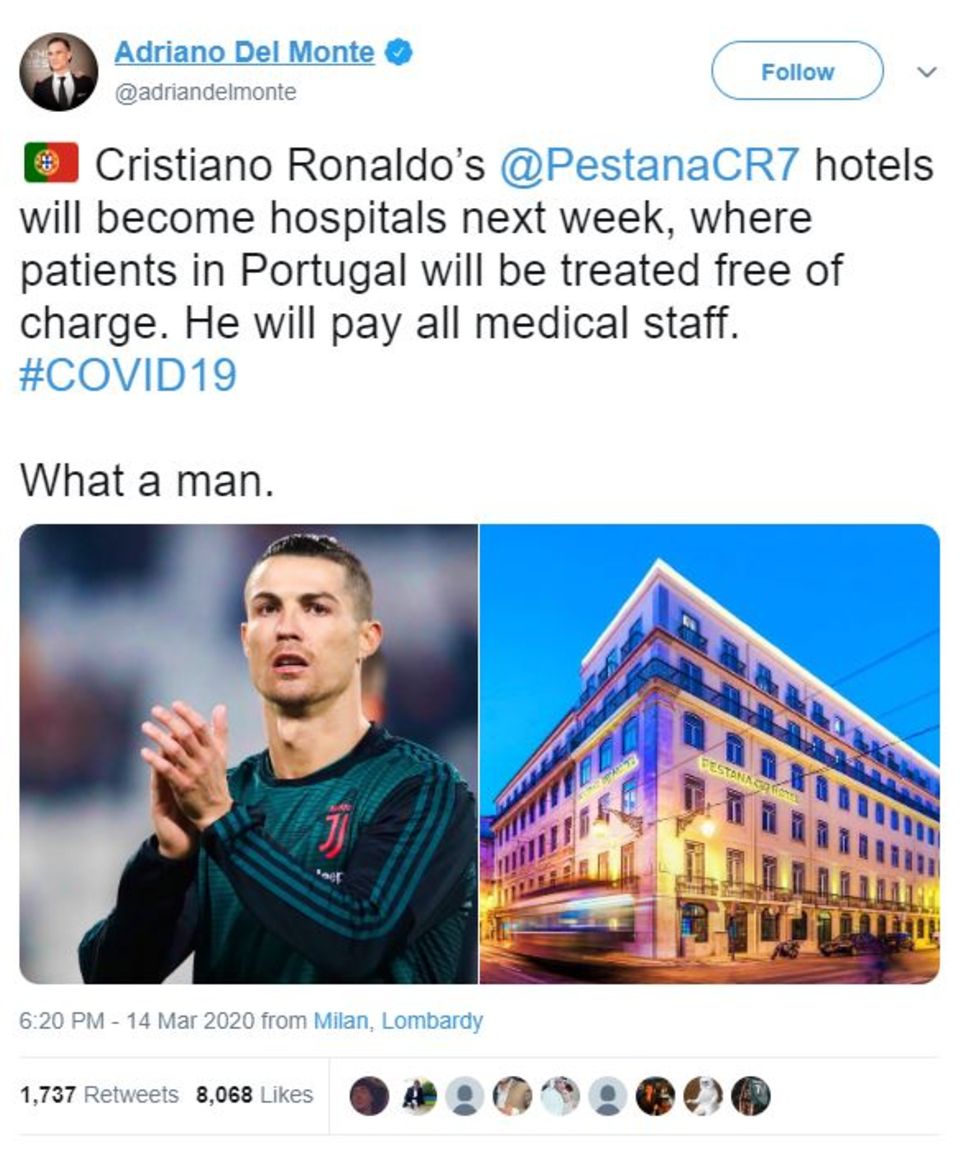 corona fakes - ronaldo corona fakes - ronaldo