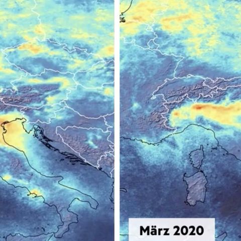 ESA-Bilder zeigen: Drastische Auswirkung des Coronavirus: Luftverschmutzung über Italien geht zurück