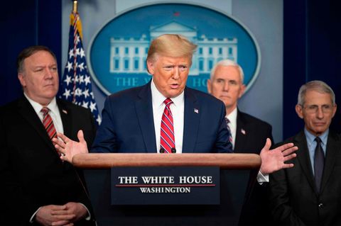 US-Präsident Donald Trump bei einer Pressekonferenz im Weißen Haus