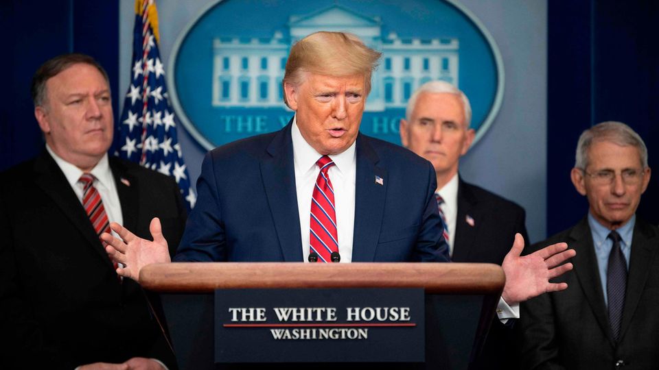 US-Präsident Donald Trump bei einer Pressekonferenz im Weißen Haus