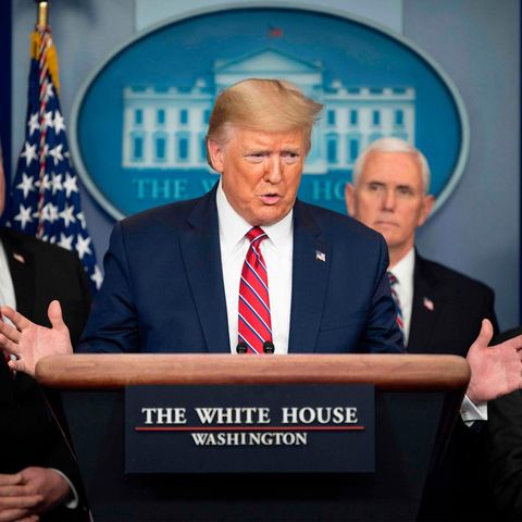 US-Präsident Donald Trump bei einer Pressekonferenz im Weißen Haus