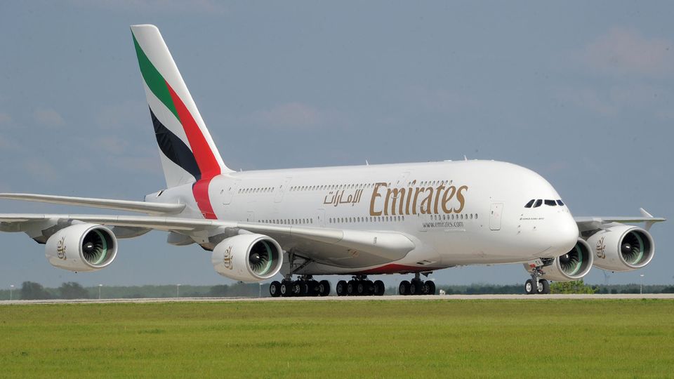 Coronavirus: Mit dem Airbus A380 flog Emirates von Dubai nach Frankfurt, München, Hamburg und Düsseldorf. Mit dem Airbus A380 flog Emirates von Dubai nach Frankfurt, München, Hamburg und Düsseldorf.