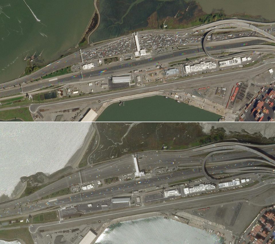 Mautstation Baby Bridge von oben