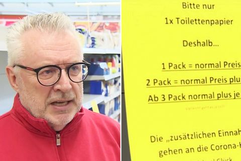Supermarkt in Rheinland-Pfalz: Hier ist Klopapier hamstern richtig teuer: Marktleiter geht mit cleverem Trick gegen Angstkäufer vor