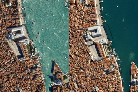 Venedig und der Markusplatz von oben