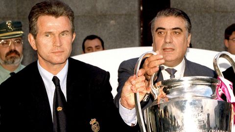 Trainer Jupp Heynckes und Lorenzo Sanz als Präsident gewannen 1998 die Champions League mit Real Madrid