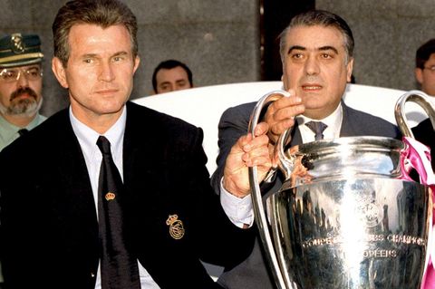 Trainer Jupp Heynckes und Lorenzo Sanz als Präsident gewannen 1998 die Champions League mit Real Madrid