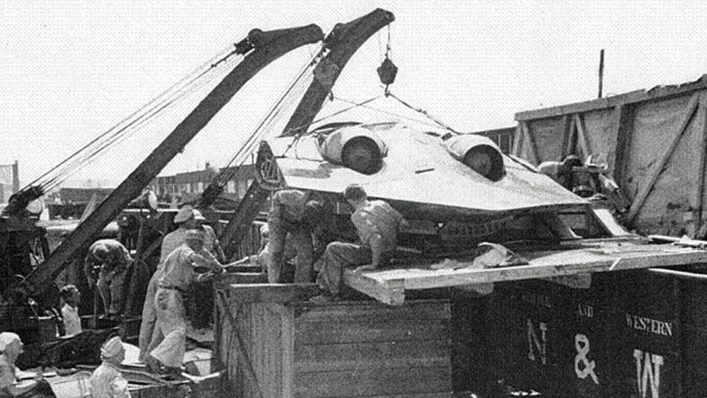 So wurde die Maschine in die USA transportiert.