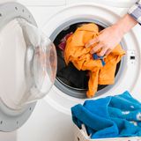 Wäsche in der Waschmaschine