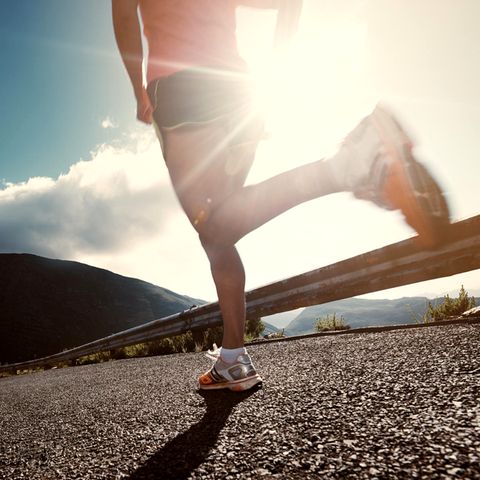Sport: Laufen im Sonnenuntergang